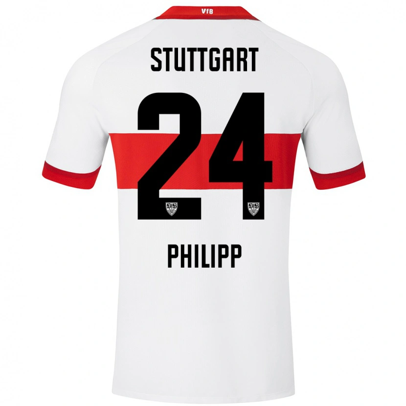 Danxen Mujer Camiseta Celine Philipp #24 Blanco Rojo 1ª Equipación 2024/25 La Camisa