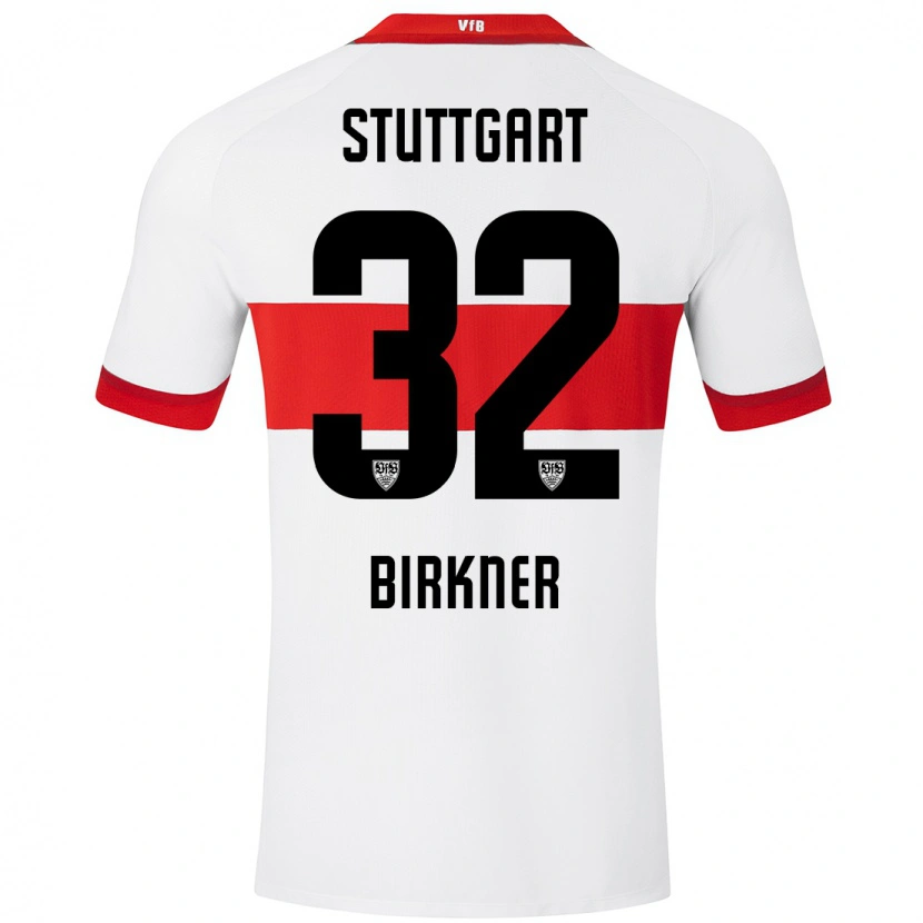 Danxen Mujer Camiseta Hanna Birkner #32 Blanco Rojo 1ª Equipación 2024/25 La Camisa