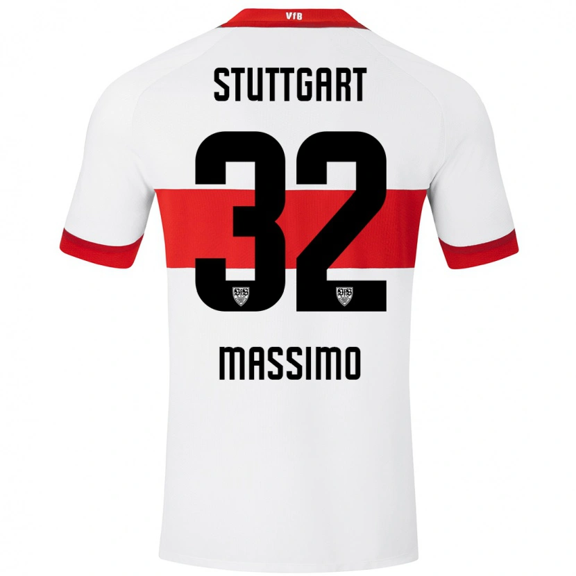 Danxen Mujer Camiseta Roberto Massimo #32 Blanco Rojo 1ª Equipación 2024/25 La Camisa
