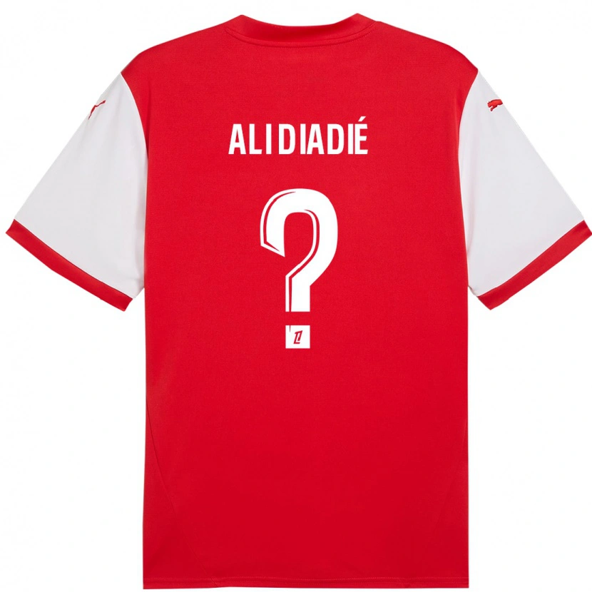 Danxen Mujer Camiseta Mohamed Ali Diadié #0 Rojo Blanco 1ª Equipación 2024/25 La Camisa