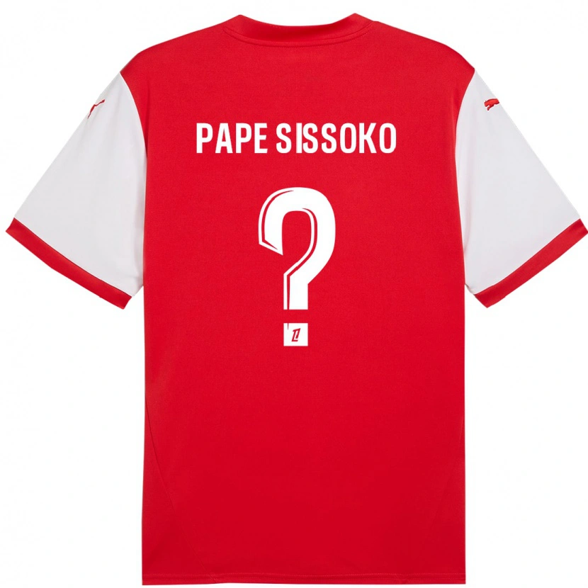 Danxen Mujer Camiseta Niama Pape Sissoko #0 Rojo Blanco 1ª Equipación 2024/25 La Camisa
