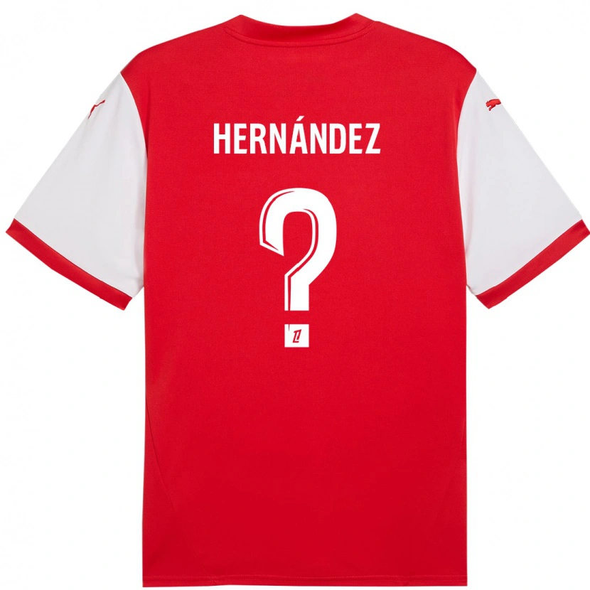 Danxen Mujer Camiseta Melvin Hernández #0 Rojo Blanco 1ª Equipación 2024/25 La Camisa