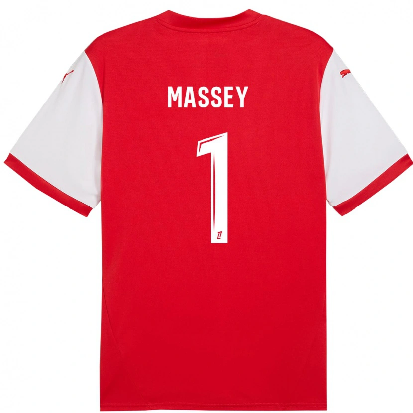Danxen Mujer Camiseta Kayza Massey #1 Rojo Blanco 1ª Equipación 2024/25 La Camisa