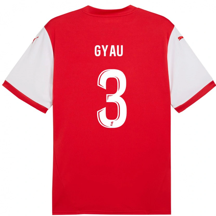 Danxen Mujer Camiseta Mia Gyau #3 Rojo Blanco 1ª Equipación 2024/25 La Camisa