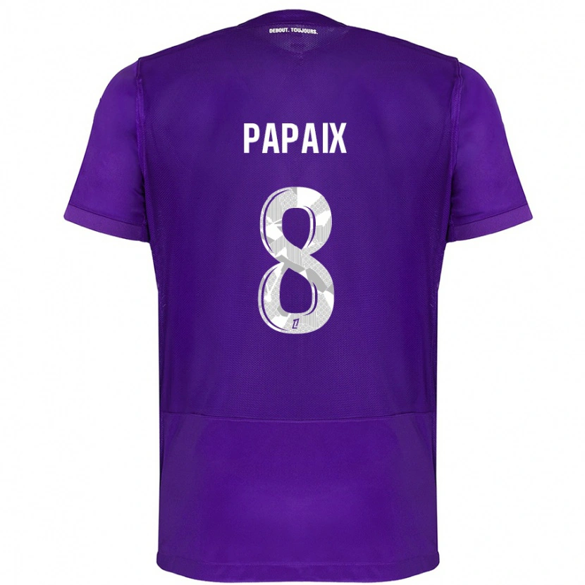 Danxen Mujer Camiseta Pauline Papaix #8 Morado Blanco 1ª Equipación 2024/25 La Camisa