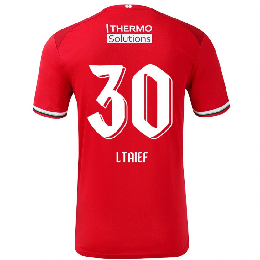 Danxen Mujer Camiseta Sayfallah Ltaief #30 Rojo Blanco 1ª Equipación 2024/25 La Camisa