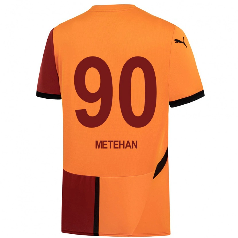 Danxen Mujer Camiseta Metehan Baltacı #90 Amarillo Rojo 1ª Equipación 2024/25 La Camisa