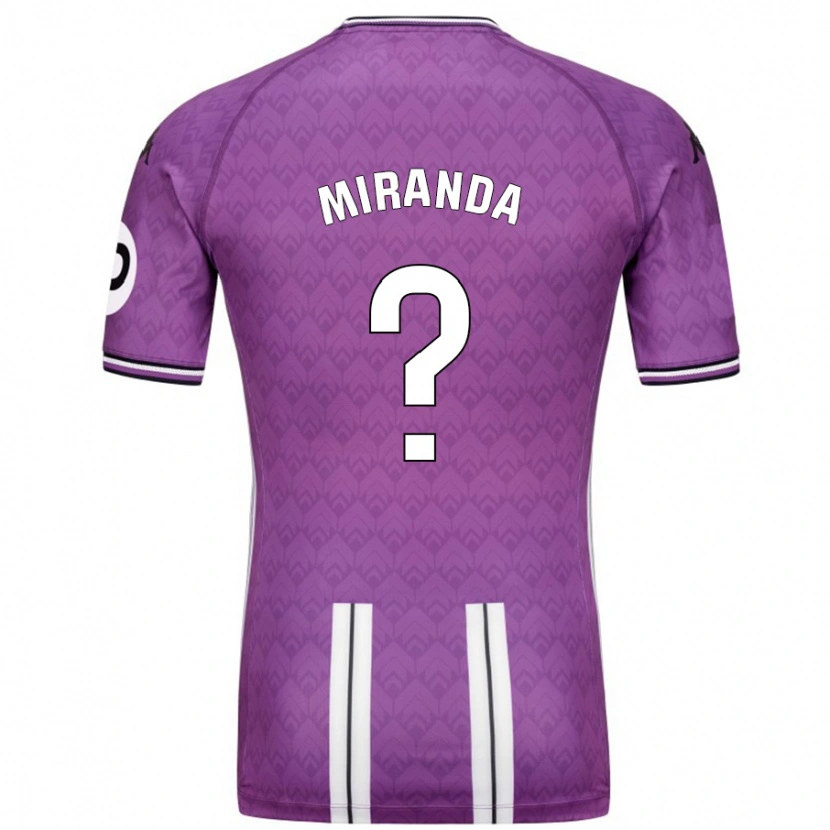 Danxen Mujer Camiseta João Miranda #0 Púrpura Blanco 1ª Equipación 2024/25 La Camisa