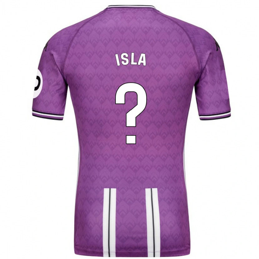 Danxen Mujer Camiseta Cristian Isla #0 Púrpura Blanco 1ª Equipación 2024/25 La Camisa