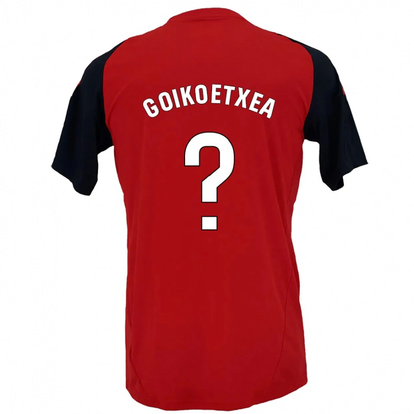Danxen Mujer Camiseta Imanol Goikoetxea #0 Rojo Negro 1ª Equipación 2024/25 La Camisa
