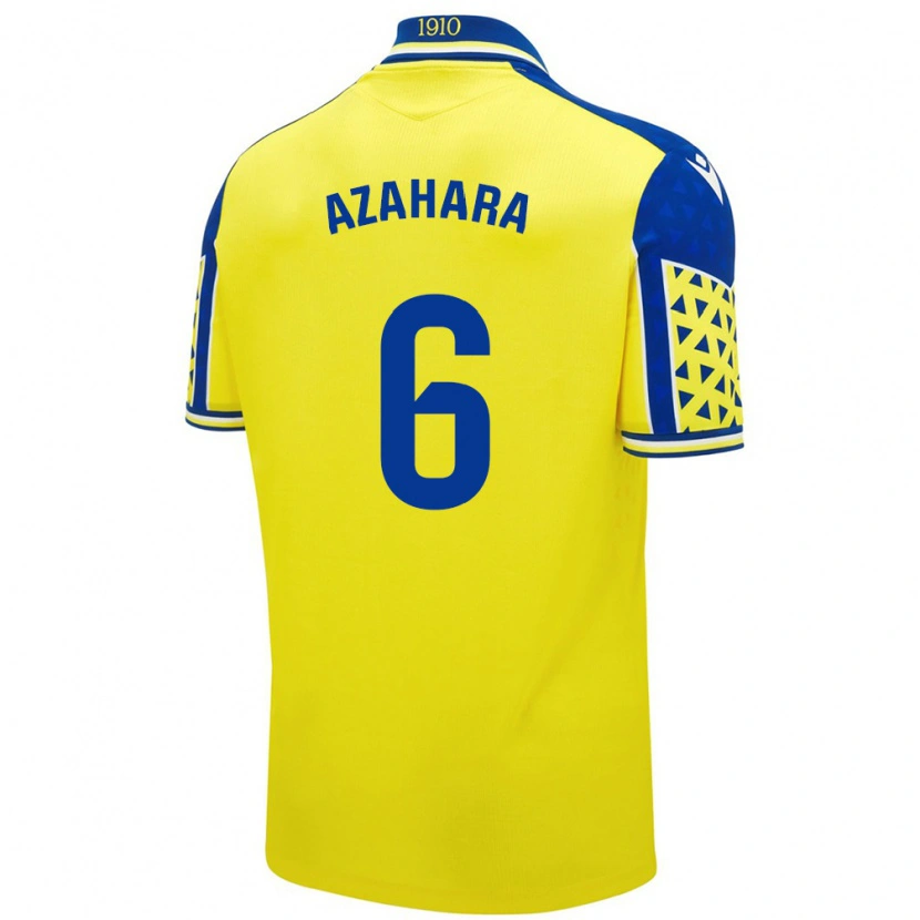 Danxen Mujer Camiseta Azahara #6 Amarillo Azul 1ª Equipación 2024/25 La Camisa