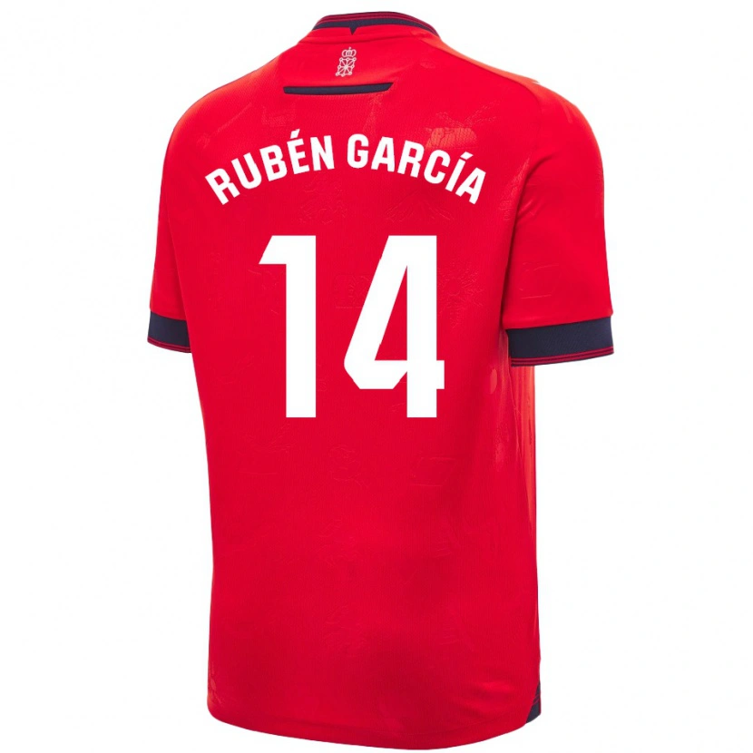 Danxen Mujer Camiseta Rubén García #14 Rojo Blanco 1ª Equipación 2024/25 La Camisa