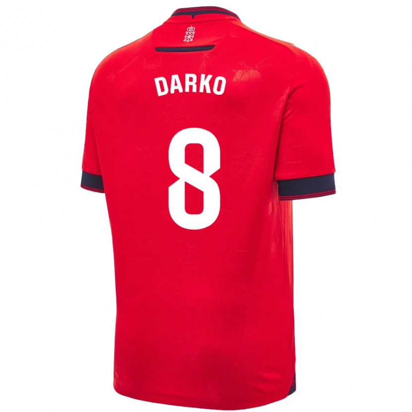 Danxen Mujer Camiseta Darko Brasanac #8 Rojo Blanco 1ª Equipación 2024/25 La Camisa