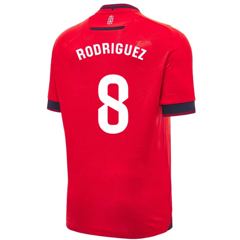 Danxen Mujer Camiseta Vanessa Rodríguez Iribarren #8 Rojo Blanco 1ª Equipación 2024/25 La Camisa