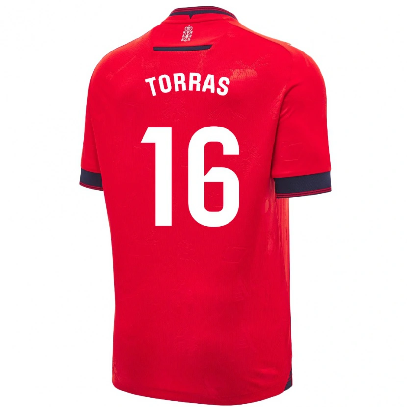 Danxen Mujer Camiseta Mar Torrás De Fortuny #16 Rojo Blanco 1ª Equipación 2024/25 La Camisa