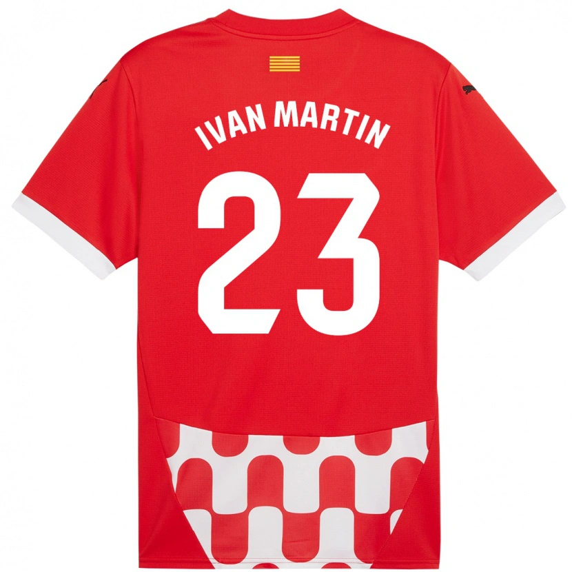 Danxen Mujer Camiseta Iván Martín #23 Rojo Blanco 1ª Equipación 2024/25 La Camisa