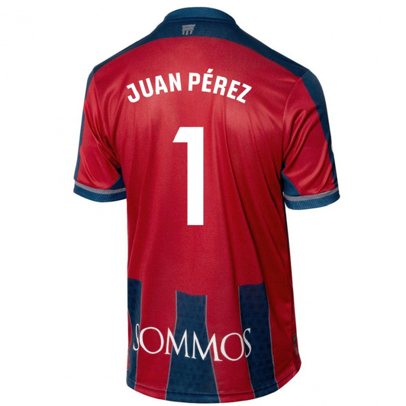 Danxen Mujer Camiseta Juan Pérez #1 Rojo Azul 1ª Equipación 2024/25 La Camisa