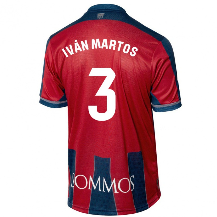 Danxen Mujer Camiseta Iván Martos #3 Rojo Azul 1ª Equipación 2024/25 La Camisa