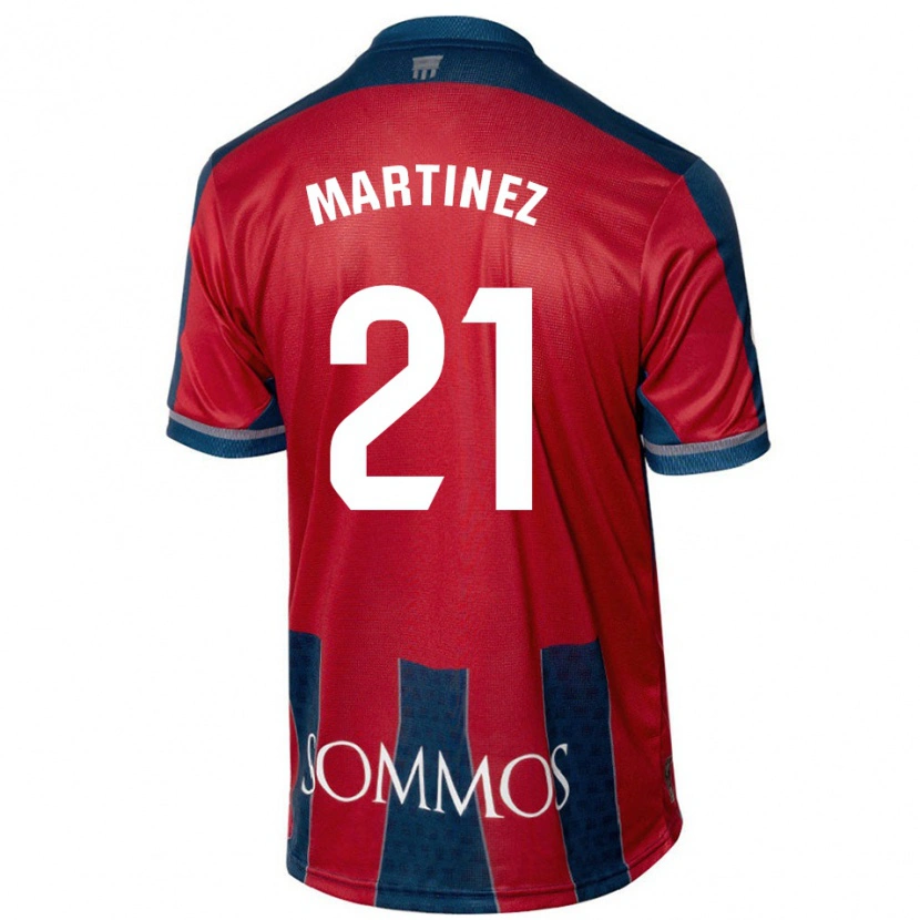 Danxen Mujer Camiseta Alejandra Martínez #21 Rojo Azul 1ª Equipación 2024/25 La Camisa