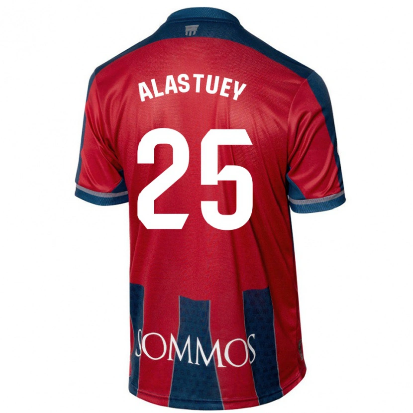 Danxen Mujer Camiseta Martina Alastuey #25 Rojo Azul 1ª Equipación 2024/25 La Camisa