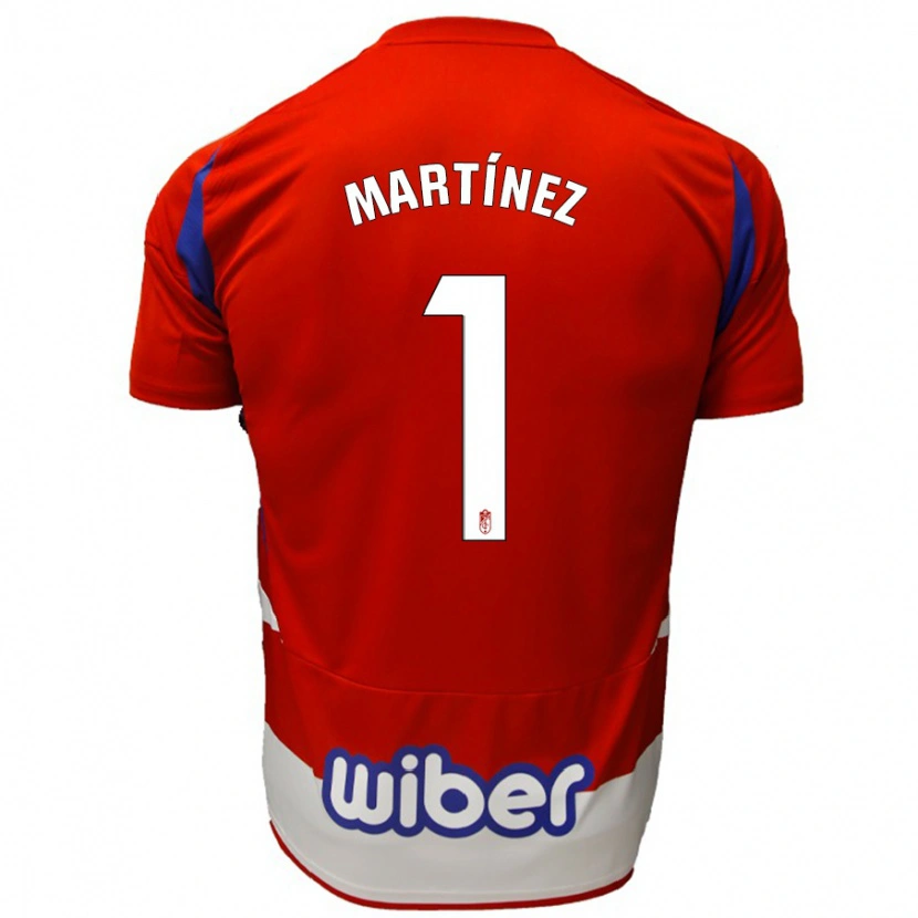 Danxen Mujer Camiseta Marc Martínez #1 Rojo Blanco Azul 1ª Equipación 2024/25 La Camisa