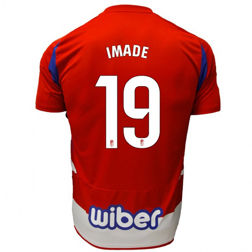 Danxen Mujer Camiseta Edna Imade #19 Rojo Blanco Azul 1ª Equipación 2024/25 La Camisa