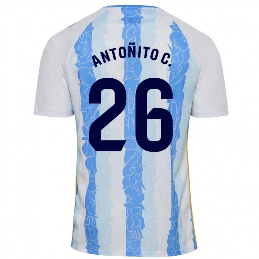 Danxen Mujer Camiseta Antonio Cordero #26 Blanco Azul 1ª Equipación 2024/25 La Camisa