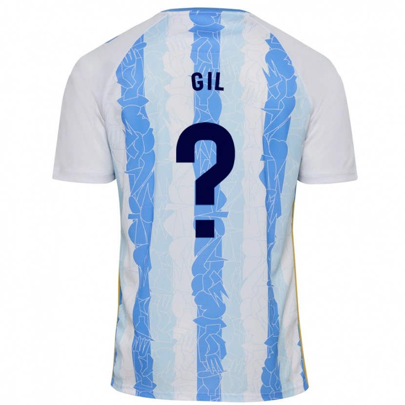 Danxen Mujer Camiseta José Gil #0 Blanco Azul 1ª Equipación 2024/25 La Camisa