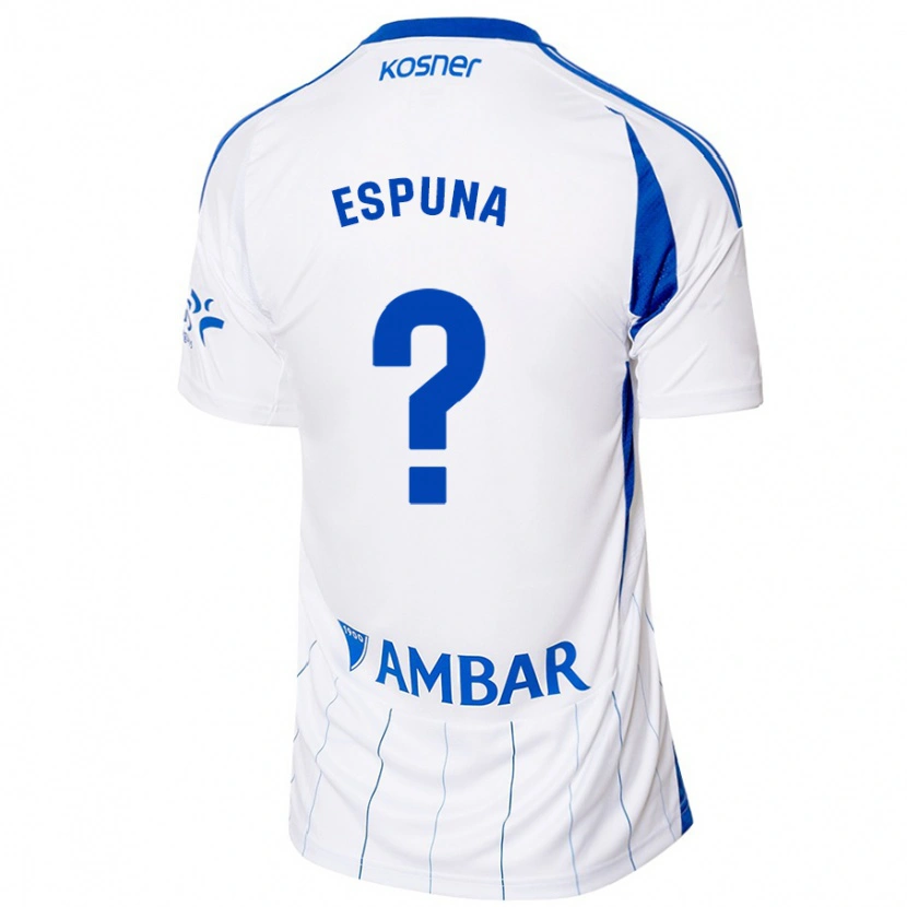 Danxen Mujer Camiseta Nico Espuña #0 Rojo Blanco 1ª Equipación 2024/25 La Camisa