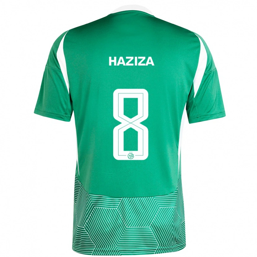 Danxen Mujer Camiseta Dolev Haziza #8 Verde Blanco 1ª Equipación 2024/25 La Camisa
