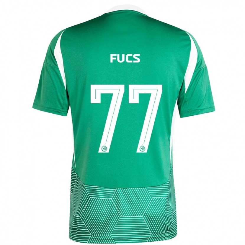 Danxen Mujer Camiseta Roee Fucs #77 Verde Blanco 1ª Equipación 2024/25 La Camisa