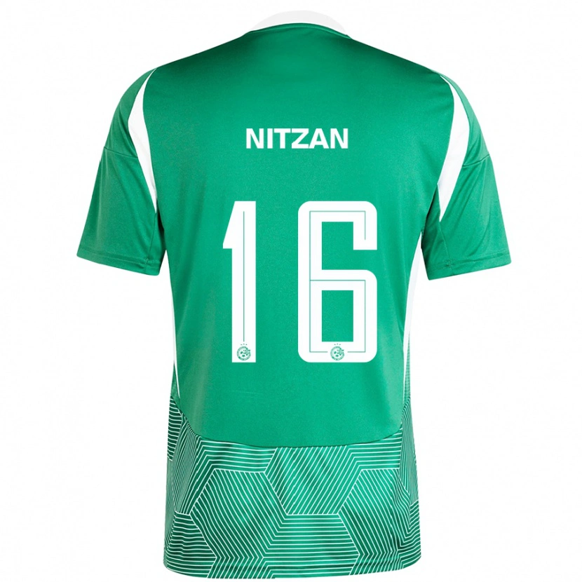 Danxen Mujer Camiseta Itamar Nitzan #16 Verde Blanco 1ª Equipación 2024/25 La Camisa