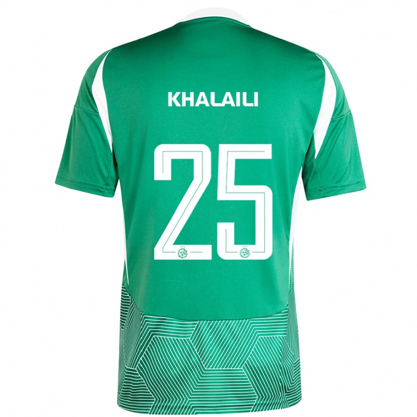 Danxen Mujer Camiseta Anan Khalaili #25 Verde Blanco 1ª Equipación 2024/25 La Camisa