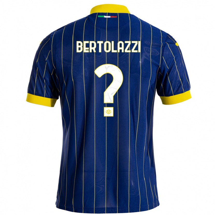 Danxen Mujer Camiseta Giovanni Bertolazzi #0 Azul Amarillo 1ª Equipación 2024/25 La Camisa