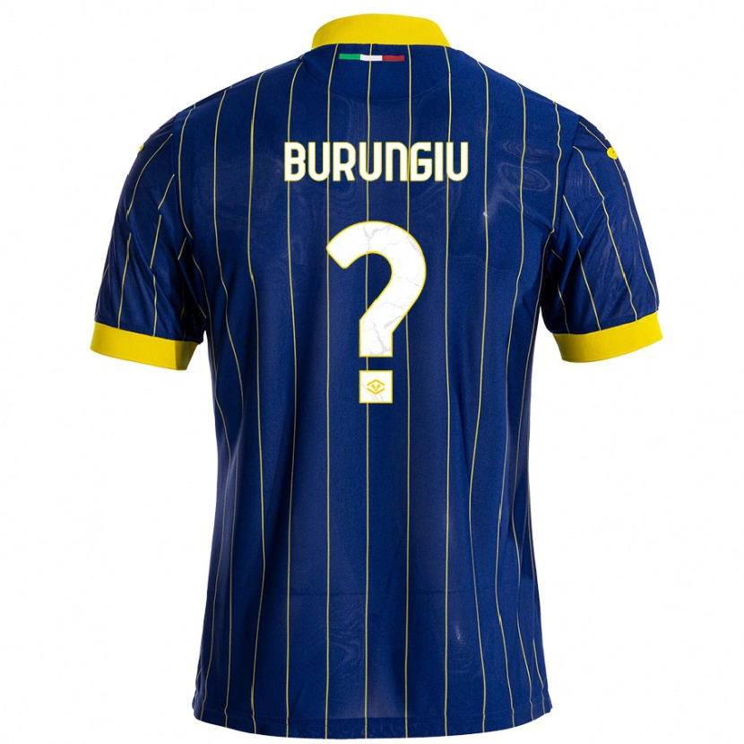 Danxen Mujer Camiseta Luca Burungiu #0 Azul Amarillo 1ª Equipación 2024/25 La Camisa