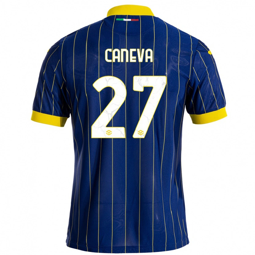 Danxen Mujer Camiseta Elia Caneva #27 Azul Amarillo 1ª Equipación 2024/25 La Camisa