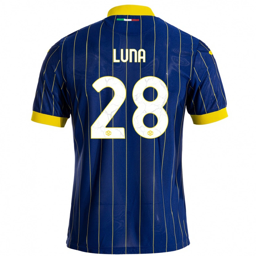 Danxen Mujer Camiseta Agustín Luna #28 Azul Amarillo 1ª Equipación 2024/25 La Camisa