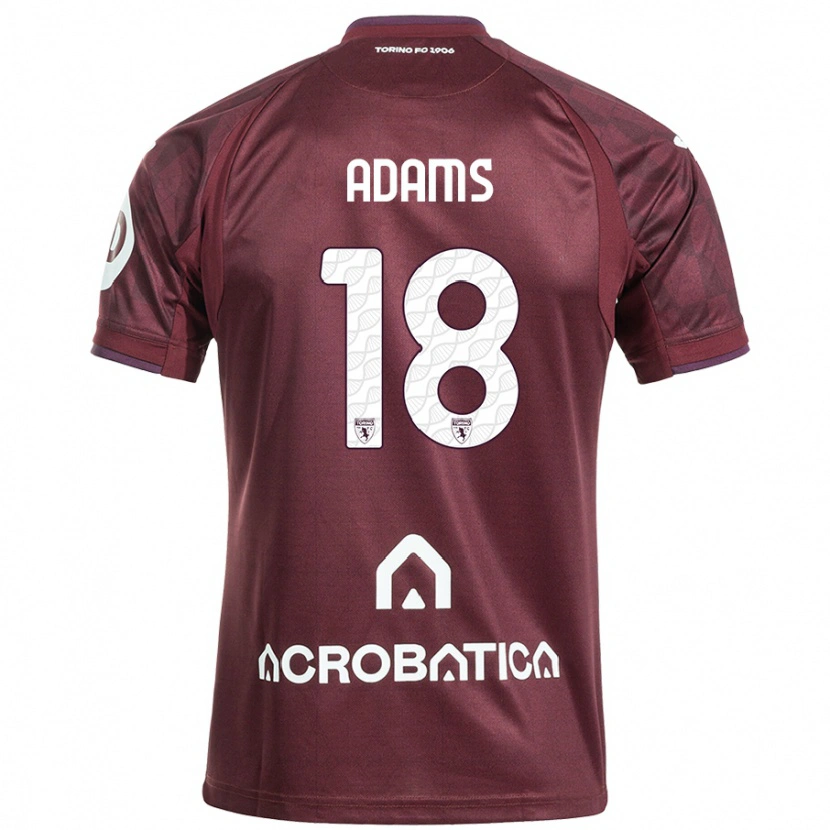 Danxen Mujer Camiseta Ché Adams #18 Granate Blanco 1ª Equipación 2024/25 La Camisa