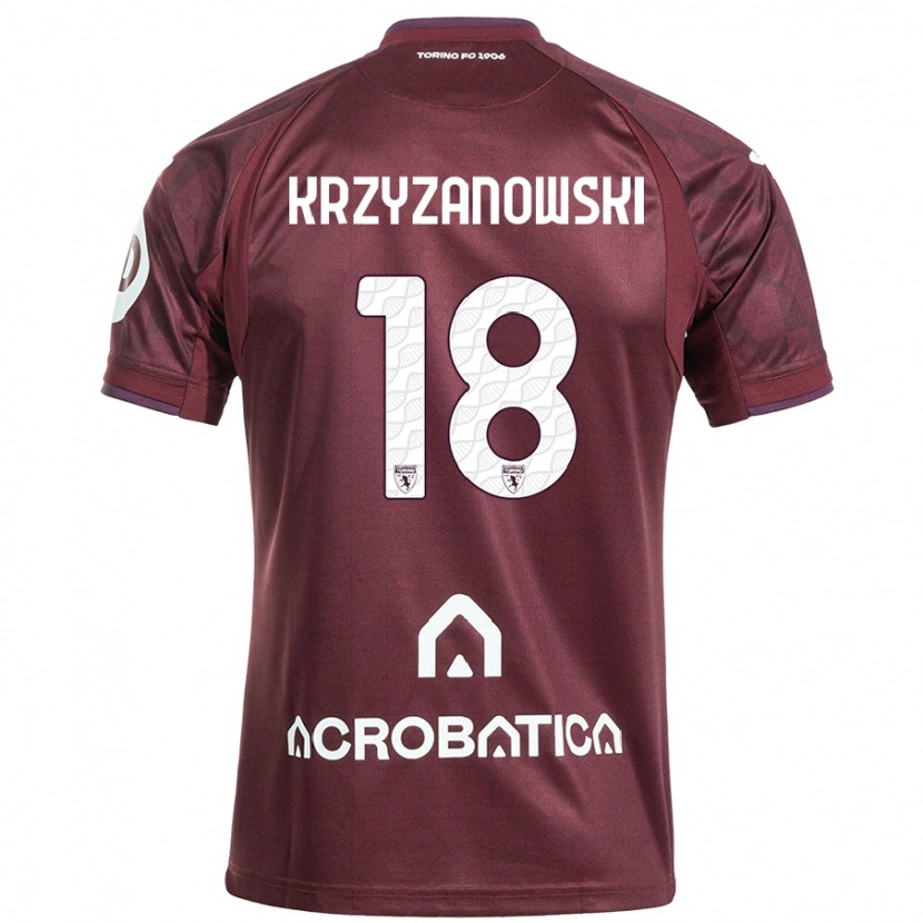 Danxen Mujer Camiseta Jakub Krzyzanowski #18 Granate Blanco 1ª Equipación 2024/25 La Camisa