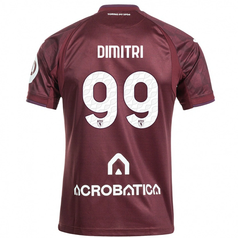 Danxen Mujer Camiseta Matteo Dimitri #99 Granate Blanco 1ª Equipación 2024/25 La Camisa