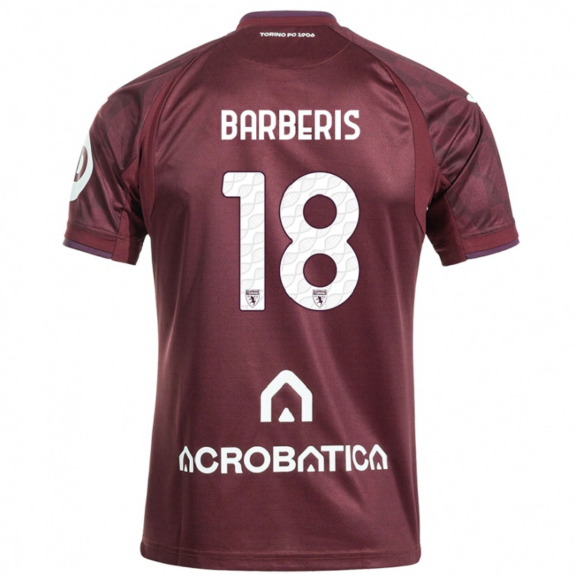 Danxen Mujer Camiseta Laura Barberis #18 Granate Blanco 1ª Equipación 2024/25 La Camisa