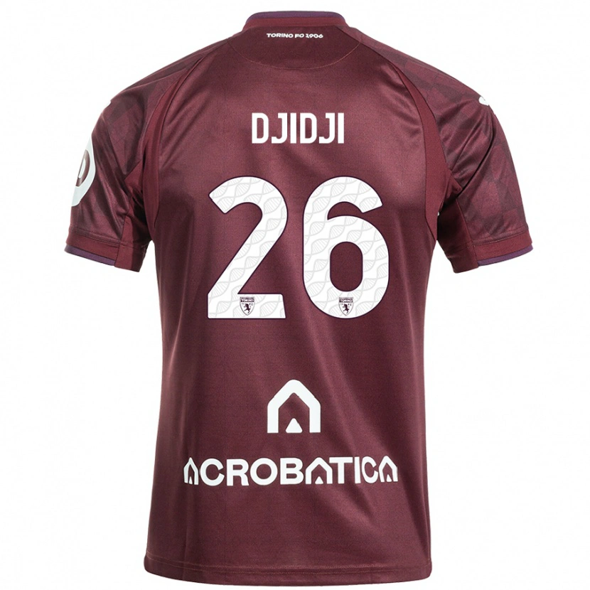 Danxen Mujer Camiseta Koffi Djidji #26 Granate Blanco 1ª Equipación 2024/25 La Camisa