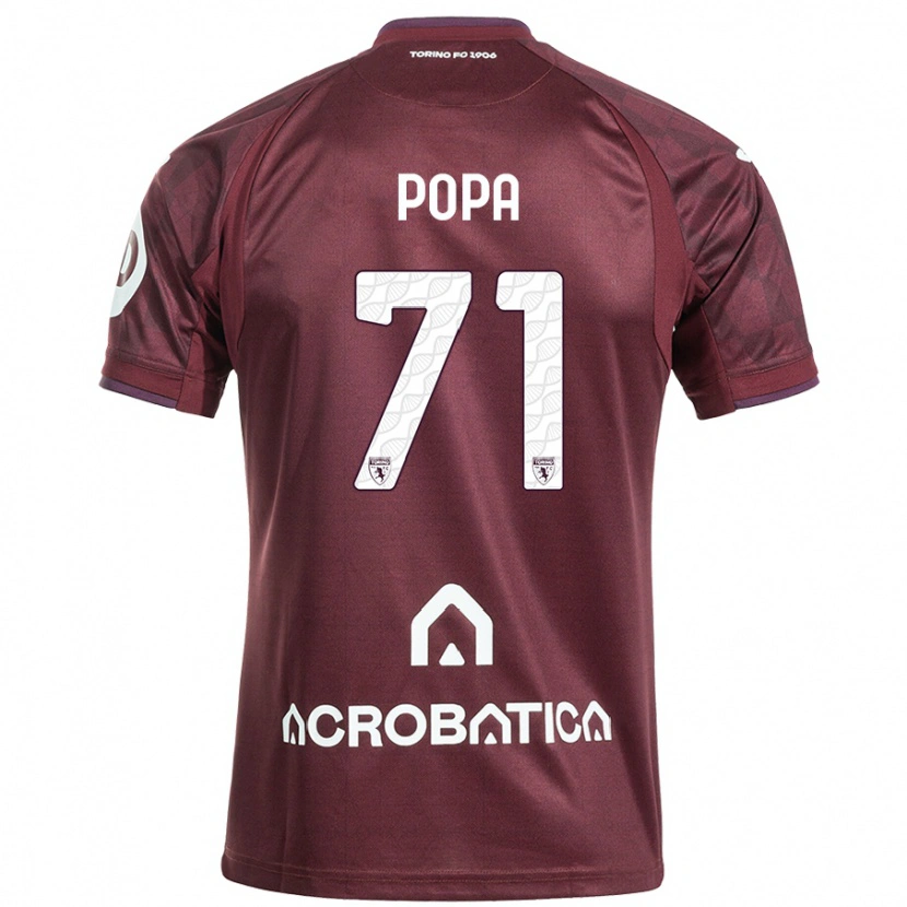 Danxen Mujer Camiseta Mihai Popa #71 Granate Blanco 1ª Equipación 2024/25 La Camisa