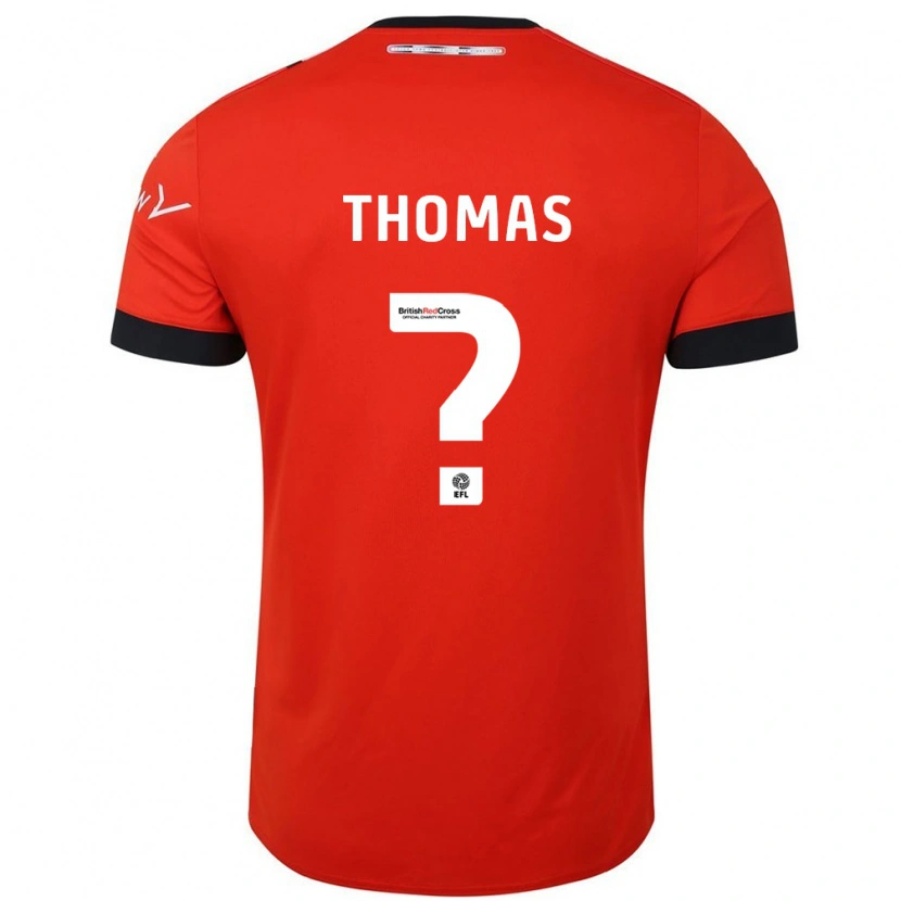 Danxen Mujer Camiseta Lucas Thomas #0 Naranja Negro 1ª Equipación 2024/25 La Camisa