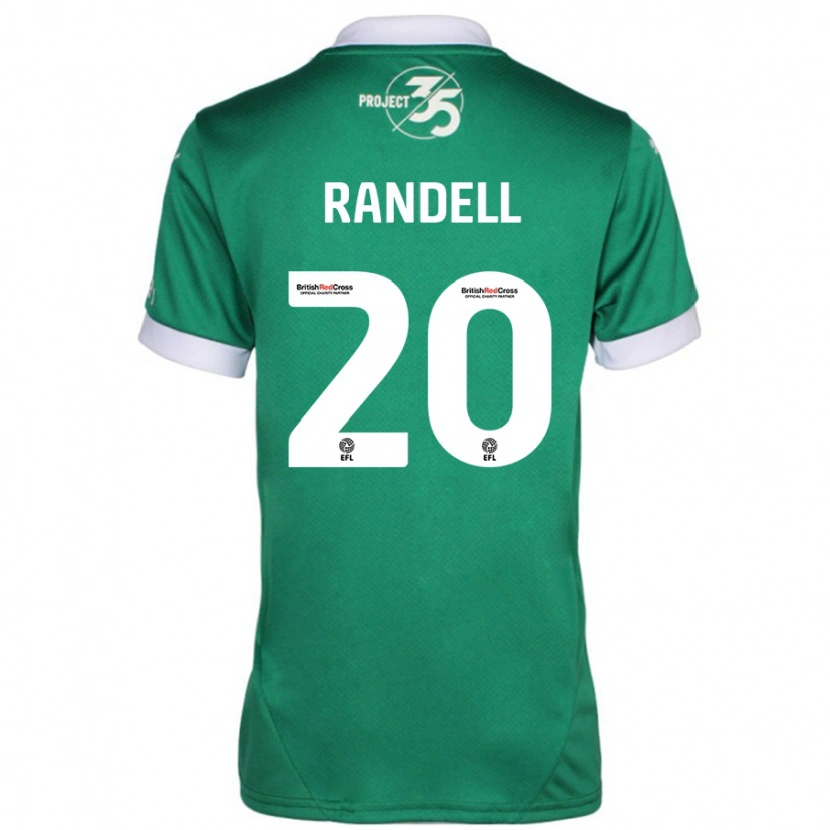 Danxen Mujer Camiseta Adam Randell #20 Verde Blanco 1ª Equipación 2024/25 La Camisa