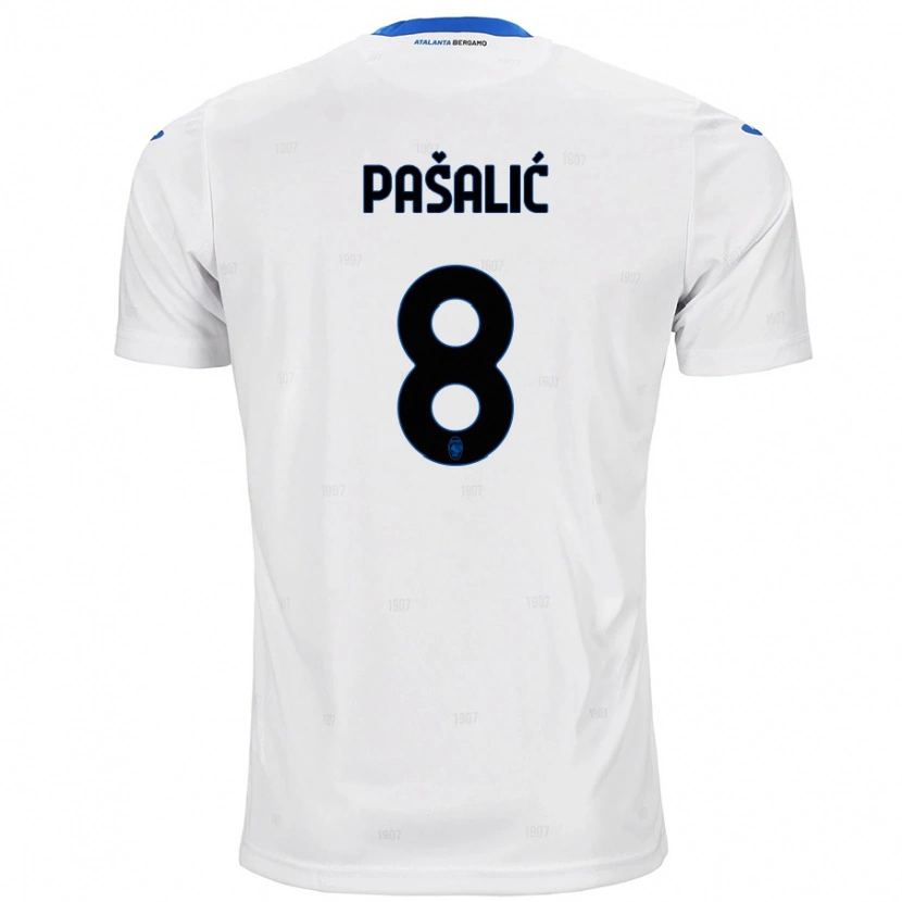 Danxen Mujer Camiseta Mario Pasalic #8 Blanco 2ª Equipación 2024/25 La Camisa