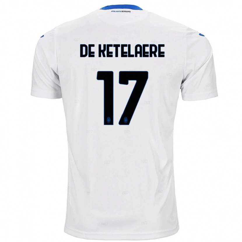 Danxen Mujer Camiseta Charles De Ketelaere #17 Blanco 2ª Equipación 2024/25 La Camisa
