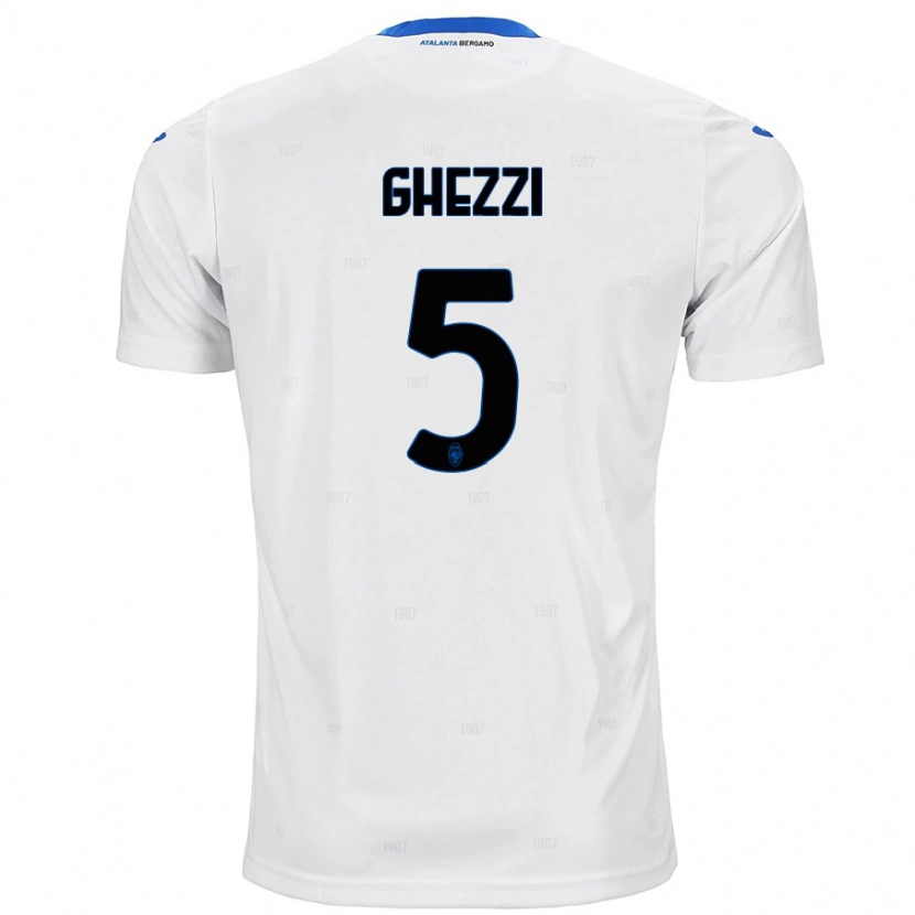 Danxen Mujer Camiseta Samuele Ghezzi #5 Blanco 2ª Equipación 2024/25 La Camisa