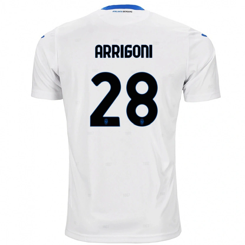 Danxen Mujer Camiseta Mattia Arrigoni #28 Blanco 2ª Equipación 2024/25 La Camisa