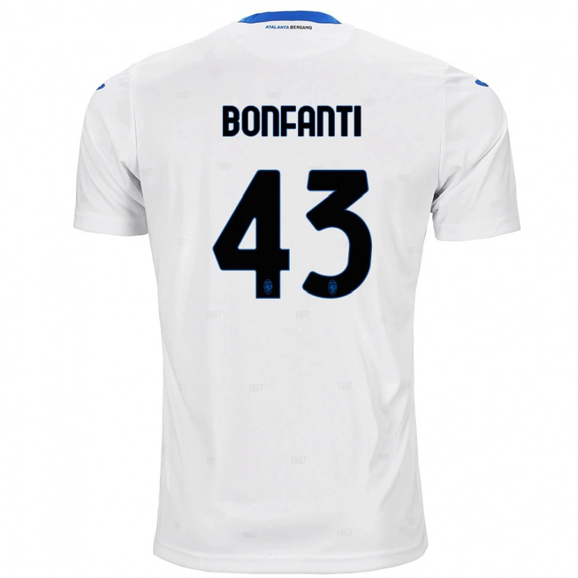 Danxen Mujer Camiseta Giovanni Bonfanti #43 Blanco 2ª Equipación 2024/25 La Camisa
